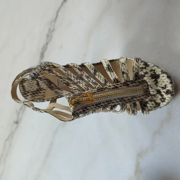 Jimmy Choo Snakeskin Animal Print Sandals Size 7.5