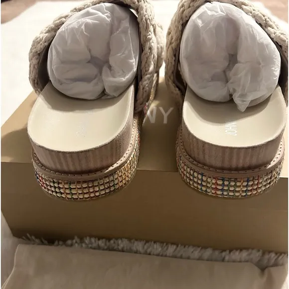 Johnny Was Braided Rope Platform Sandals