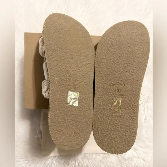 Johnny Was Braided Rope Platform Sandals