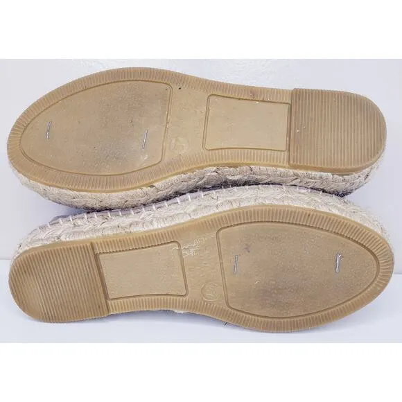 JOHNNY WAS ELYSIA Floral Espadrilles Size 37 Heavily Embroidered Shoes VGUC