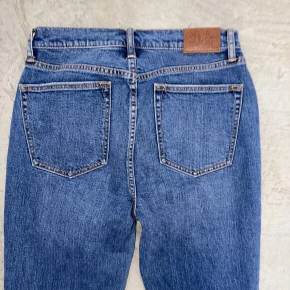 JOHNNY WAS The Cropped Baby Boot Mid Rise Slim fit Embroidered Jeans MSRP $278 
