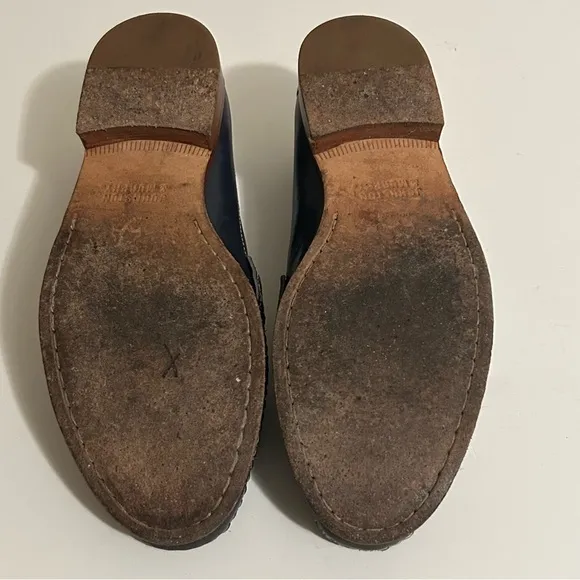 Johnston &amp; Murphy Blue Classic Slip On Style Danbury Penny loafers Size 8 M