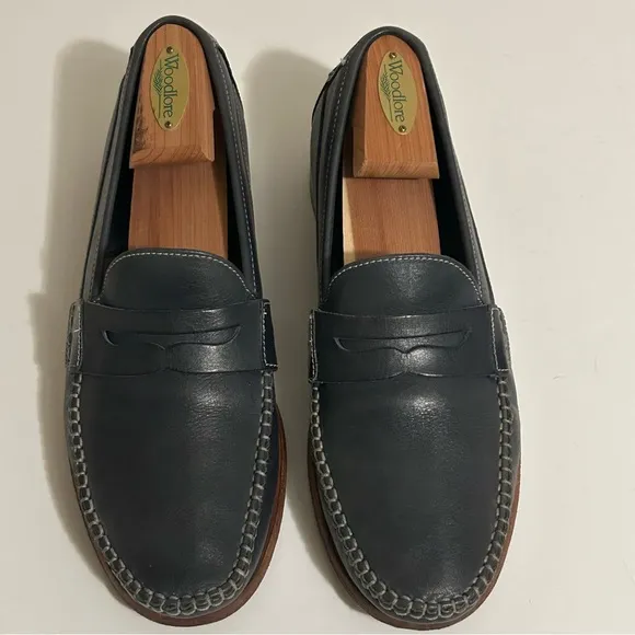 Johnston &amp; Murphy Blue Classic Slip On Style Danbury Penny loafers Size 8 M