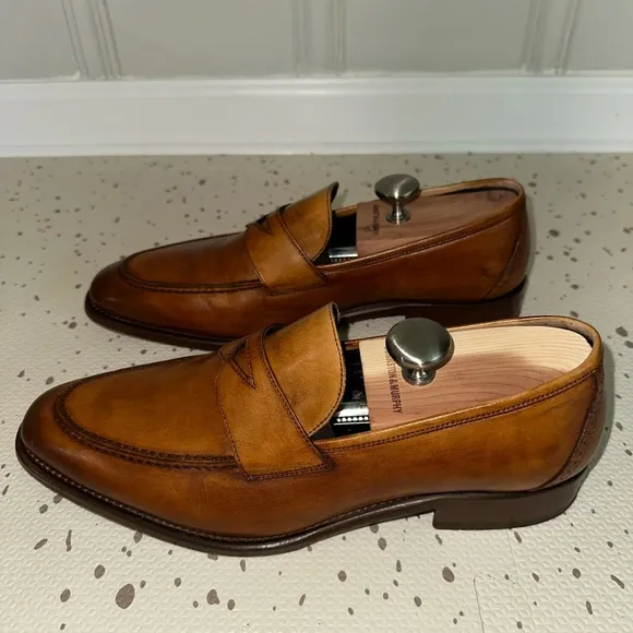 Johnston &amp; Murphy Brown Leather Penny Loafers