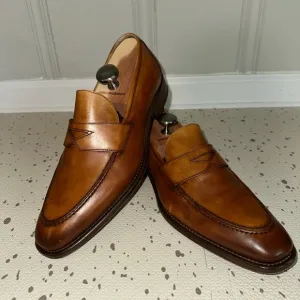 Johnston &amp; Murphy Brown Leather Penny Loafers