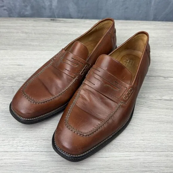 Johnston‎ &amp; Murphy Cellini Made in Italy Men's Penny Loafers 10.5 M 6814
