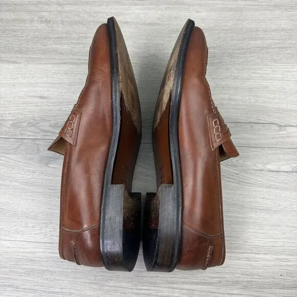 Johnston‎ &amp; Murphy Cellini Made in Italy Men's Penny Loafers 10.5 M 6814