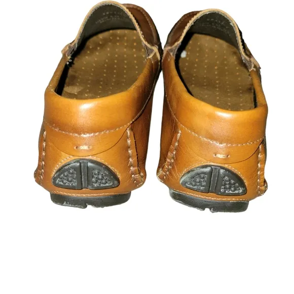 Johnston &amp; Murphy Danley Venetian Driving Moccasin Loafers in Cognac Brown sz 8