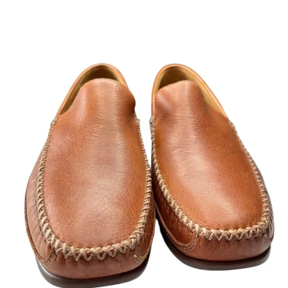 Johnston &amp; Murphy Driving Moccasin Loafers Shoe Sz 8 Brown Sheepskin Leather NEW