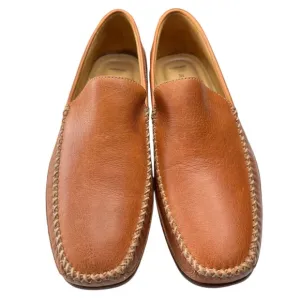 Johnston &amp; Murphy Driving Moccasin Loafers Shoe Sz 8 Brown Sheepskin Leather NEW
