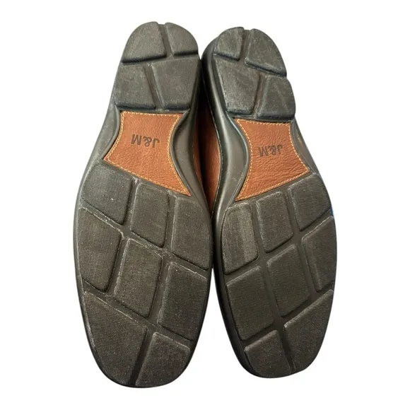Johnston &amp; Murphy Durant Penny Tan Dk Brown Men's Leather Loafers 13  13M