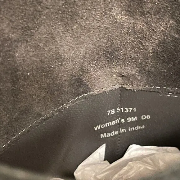 Johnston &amp; Murphy Jeanie Suede Boots | Women’s 9, Black Mid-Calf Wrap, NWOB $248