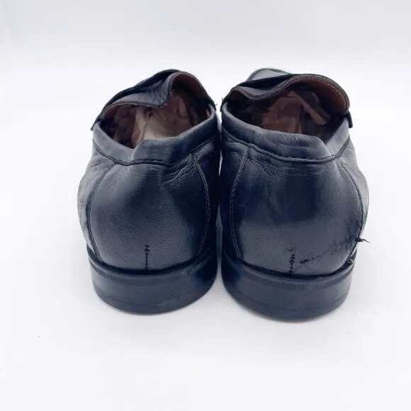 Johnston &amp; Murphy Men's Black Sheepskin Loafers Shoe Size 11 M