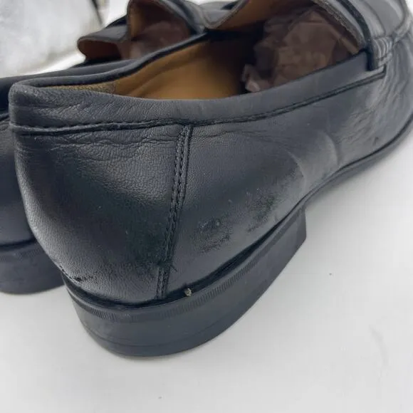 Johnston &amp; Murphy Men's Black Sheepskin Loafers Shoe Size 11 M