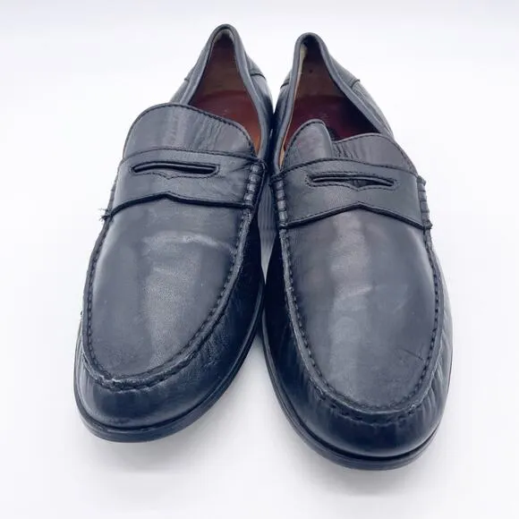 Johnston &amp; Murphy Men's Black Sheepskin Loafers Shoe Size 11 M