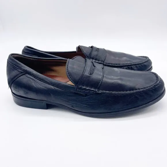 Johnston &amp; Murphy Men's Black Sheepskin Loafers Shoe Size 11 M