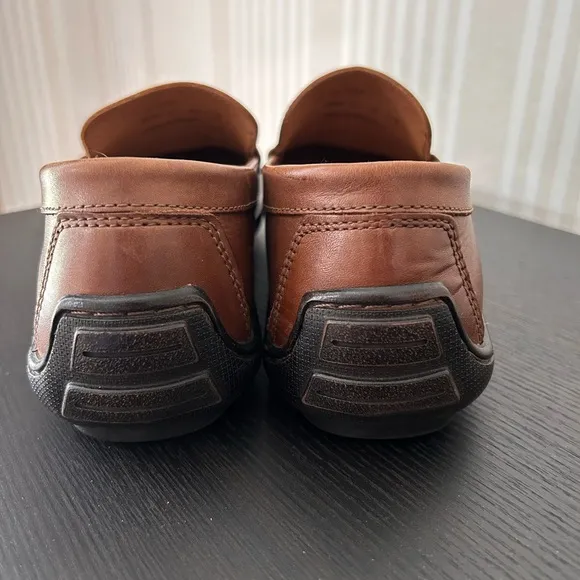Johnston &amp; Murphy Nichols Penny Tan Full Grain Men’s Leather Loafers. Size 8.5