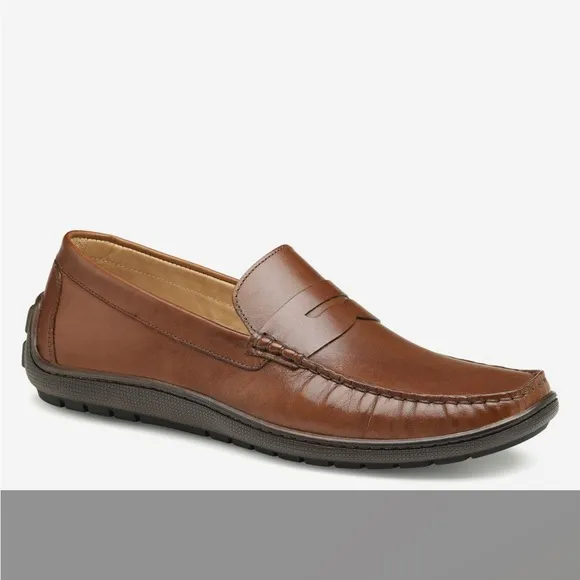 Johnston &amp; Murphy Nichols Penny Tan Full Grain Men’s Leather Loafers. Size 8.5