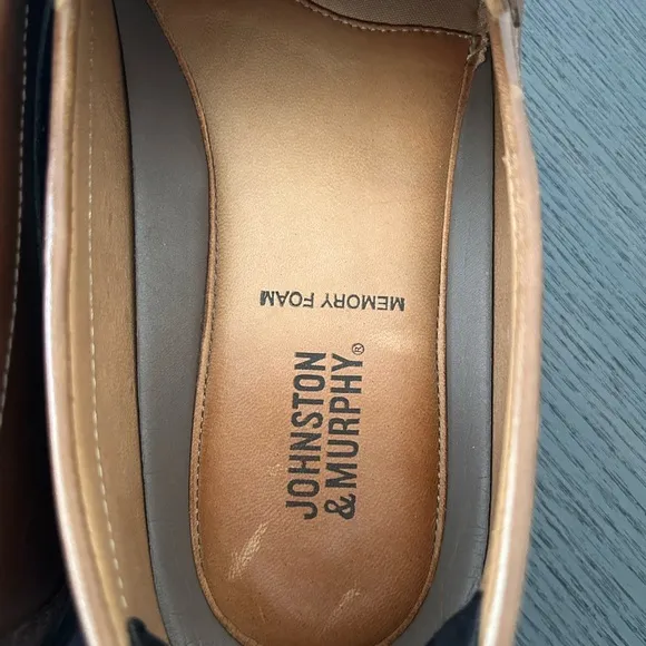 Johnston &amp; Murphy Nichols Penny Tan Full Grain Men’s Leather Loafers. Size 8.5