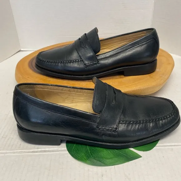 Johnston &amp; Murphy Sheepskin Leather Penny Loafers Career Loafers
