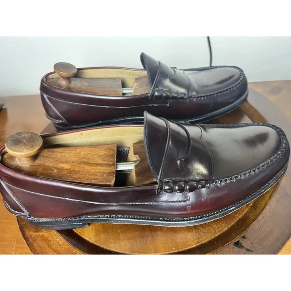 Johnston &amp; Murphy Ski Moc Burgundy / Brown Penny Loafer 24 9003 US 13 EEE
