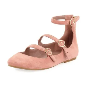 Joie Helene Pink Suede Strappy Flats Size 39