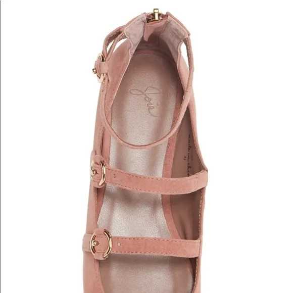 Joie Helene Pink Suede Strappy Flats Size 39