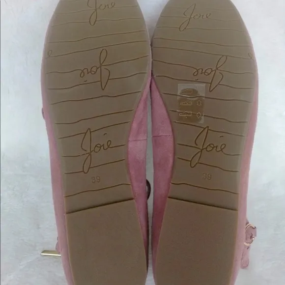 Joie Helene Pink Suede Strappy Flats Size 39