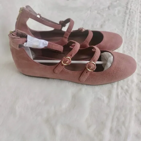 Joie Helene Pink Suede Strappy Flats Size 39