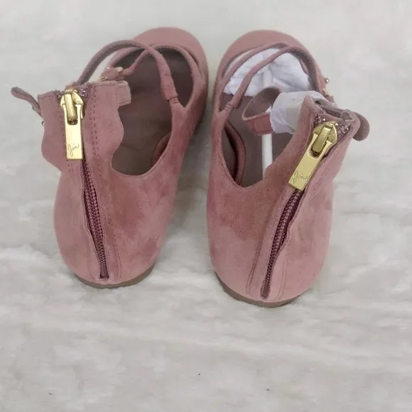 Joie Helene Pink Suede Strappy Flats Size 39