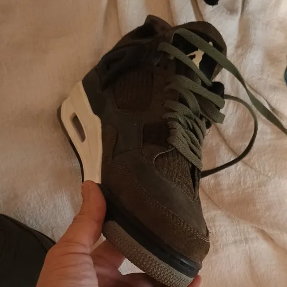 Jordan Green and Black High-Top Sneakers with Jumpman Logo