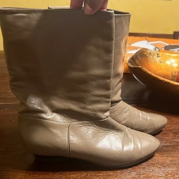 Joyce California Vintage Womens leather mid-calf boots 90’s made in USA