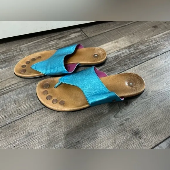 Juil Grounding Sandals turquoise teal Brio copper Size 8