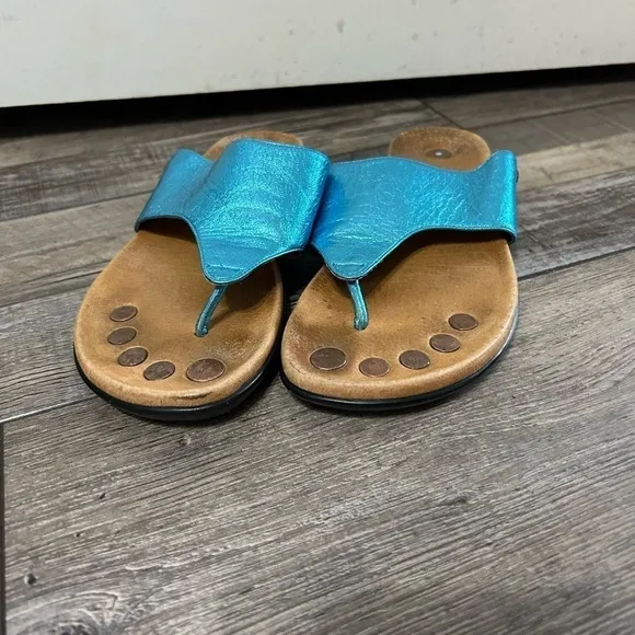 Juil Grounding Sandals turquoise teal Brio copper Size 8
