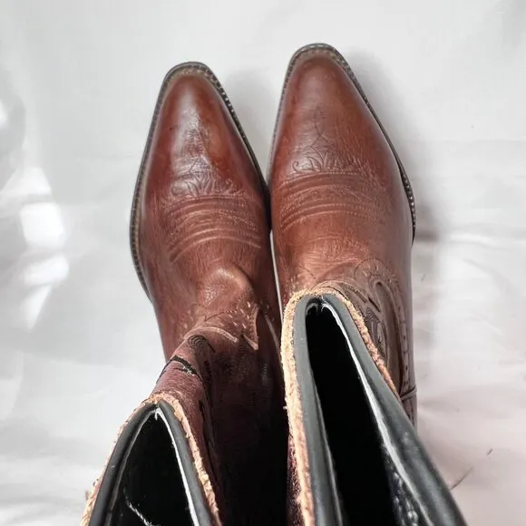 Justin L2559 Western Stampede/Women's Cowgirl Boots-Brown-5 1/2-Mustang Cowhide