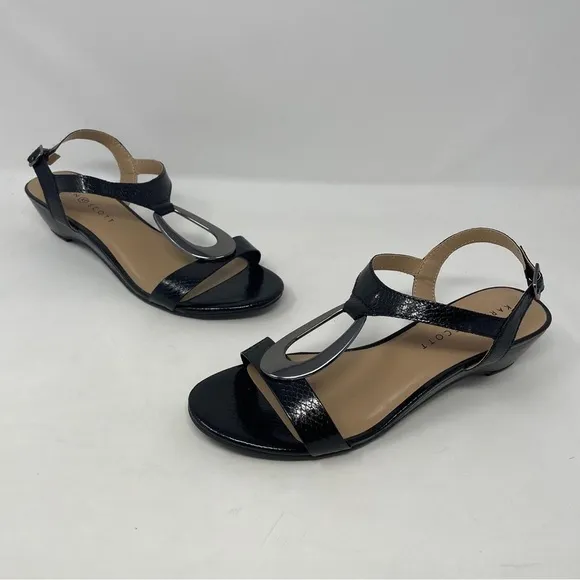 Karen Scott Carmeyy Open Toe Embellished Wedge Sandals - NWT