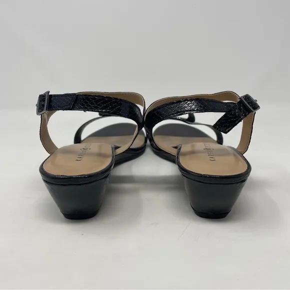 Karen Scott Carmeyy Open Toe Embellished Wedge Sandals - NWT