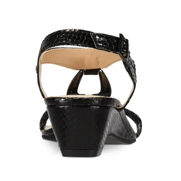 Karen Scott Carmeyy Open Toe Embellished Wedge Sandals - NWT