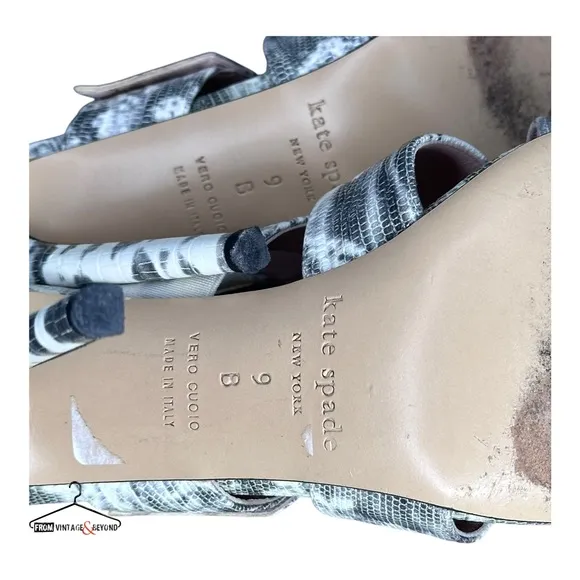 Kate Spade Black and White Heeled Sandals