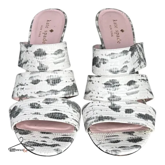Kate Spade Black and White Heeled Sandals