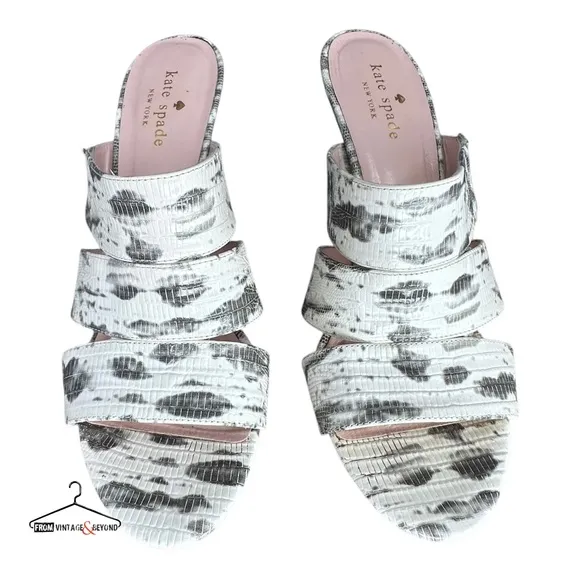 Kate Spade Black and White Heeled Sandals