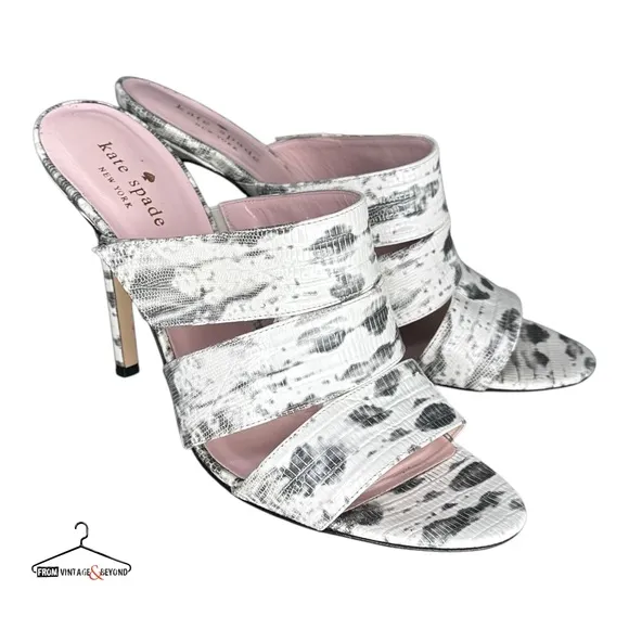 Kate Spade Black and White Heeled Sandals