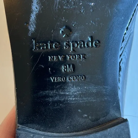 Kate Spade Genevieve Crinkle Patent Leather Black Penny Loafer