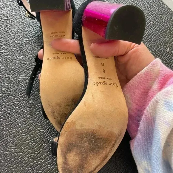 Kate Spade ILONA TOO HEELS -Pink Metalic Block heel