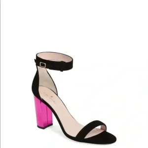 Kate Spade ILONA TOO HEELS -Pink Metalic Block heel