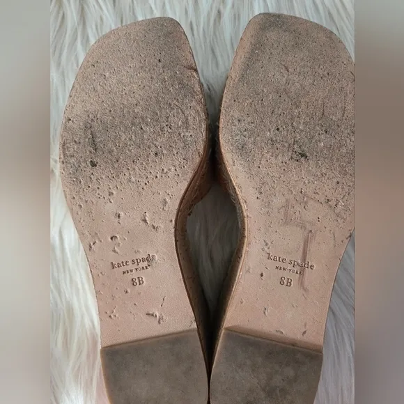 Kate Spade New York Womens Cosette Tan Cork Espadrilles Wedge Sandals - Size 8