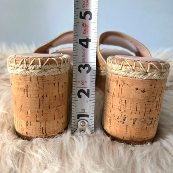 Kate Spade New York Womens Cosette Tan Cork Espadrilles Wedge Sandals - Size 8