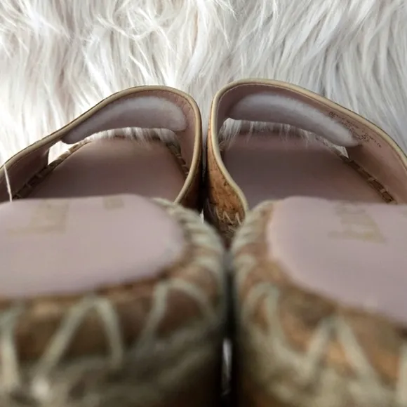 Kate Spade New York Womens Cosette Tan Cork Espadrilles Wedge Sandals - Size 8