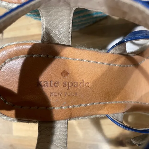 Kate Spade New York Women's Darla Wedge Sandal,Cobalt, 6.5 M US