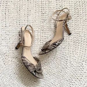 Kate Spade Snakeskin Print‎ Y2K Style Strappy Stiletto Sandals Heels